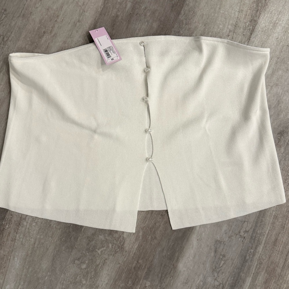 Brand New Wild Fable White Strapless Knit Tube Top 4X NWT